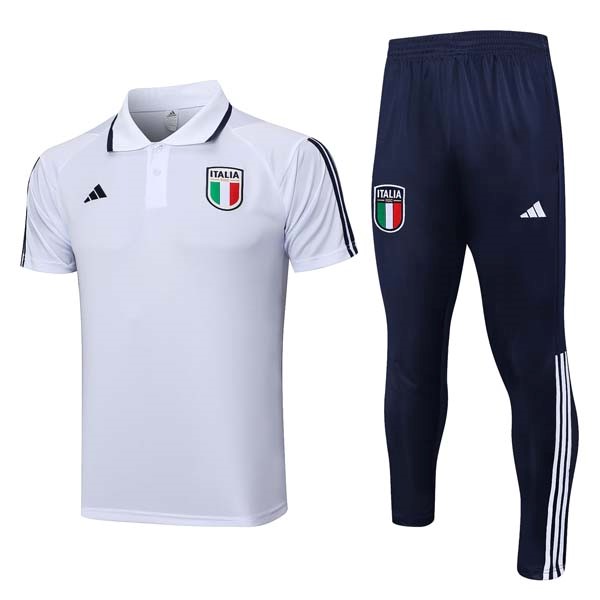 Polo Italia Conjunto Completo 2023 2024 Blanco Azul